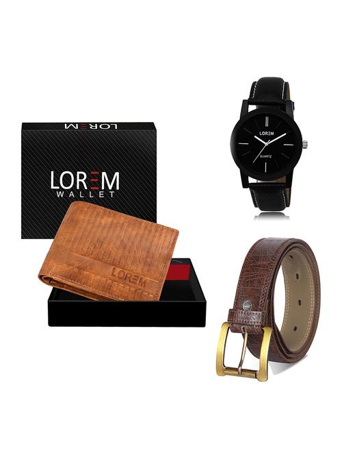 belt, wallet & watch gift combo - 19546944 - Very Small Image - 1