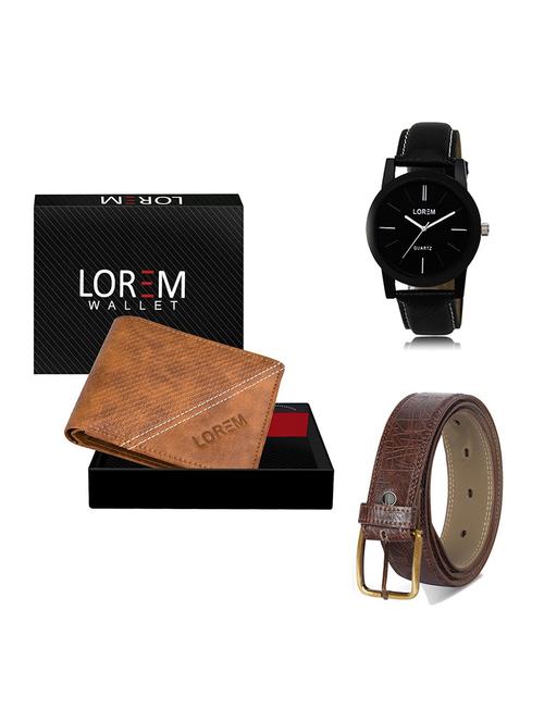 belt, wallet & watch gift combo - 19546970 - Very Small Image - 1