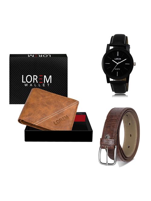 belt, wallet & watch gift combo - 19546971 - Very Small Image - 1