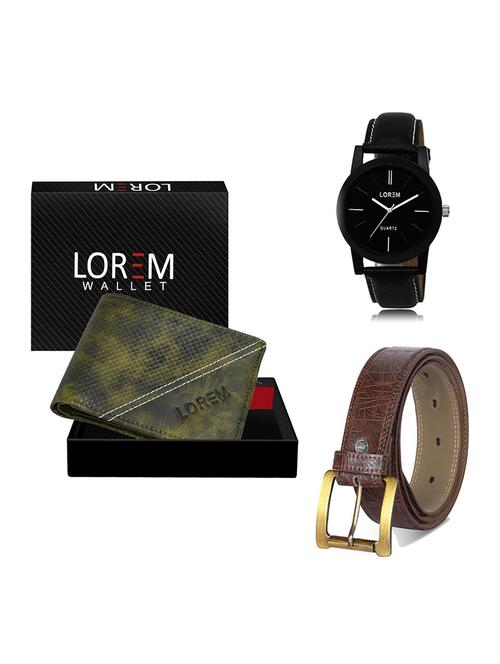 belt, wallet & watch gift combo - 19546974 - Very Small Image - 1