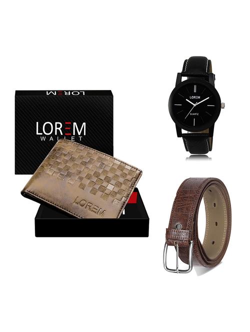 belt, wallet & watch gift combo - 19546989 - Very Small Image - 1