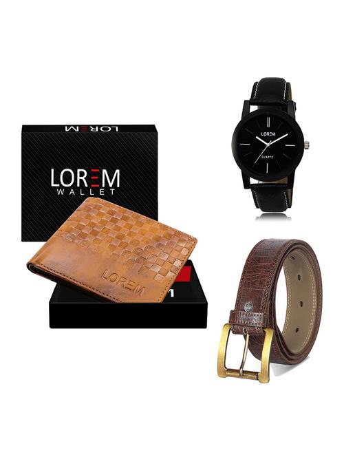 belt, wallet & watch gift combo - 19546992 - Very Small Image - 1
