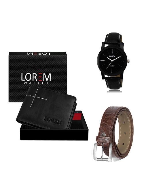 belt, wallet & watch gift combo - 19547011 - Very Small Image - 1