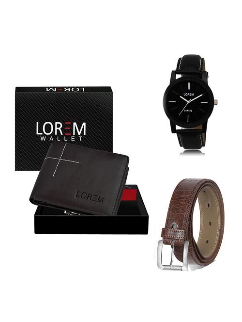 belt, wallet & watch gift combo - 19547017 - Very Small Image - 1