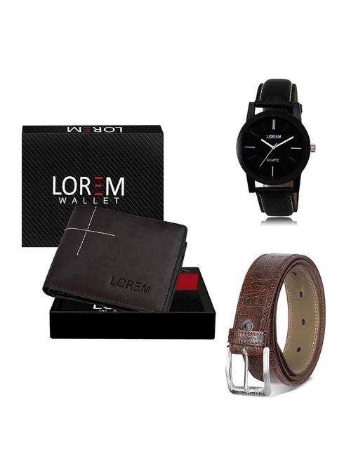 belt, wallet & watch gift combo - 19547021 - Very Small Image - 1