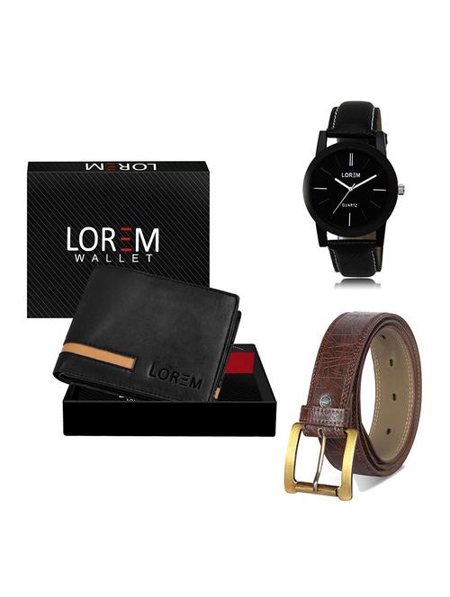 belt, wallet & watch gift combo - 19547022 - Very Small Image - 1