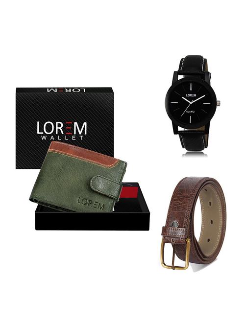 belt, wallet & watch gift combo - 19547048 - Very Small Image - 1