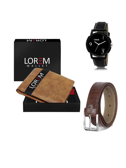 belt, wallet & watch gift combo - 19547123 - Very Small Image - 1