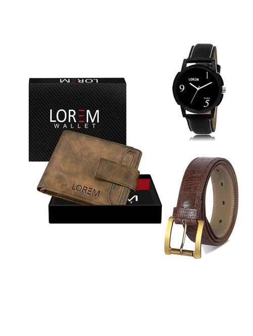belt, wallet & watch gift combo - 19547178 - Very Small Image - 1