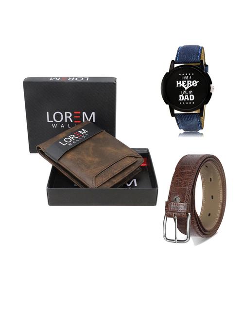 belt, wallet & watch gift combo - 19547343 - Very Small Image - 1