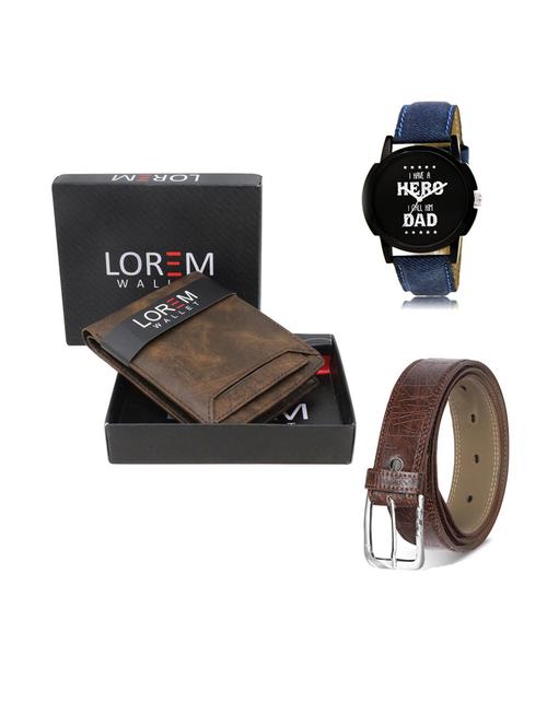 belt, wallet & watch gift combo - 19547344 - Very Small Image - 1