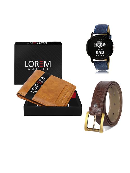 belt, wallet & watch gift combo - 19547346 - Very Small Image - 1