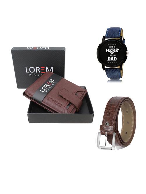 belt, wallet & watch gift combo - 19547365 - Very Small Image - 1