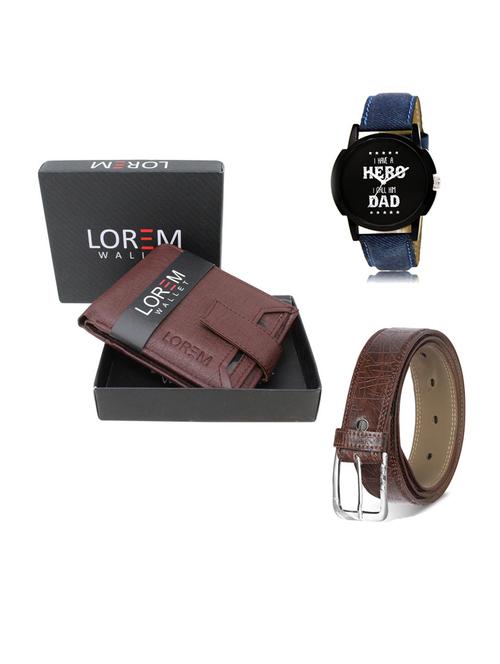 belt, wallet & watch gift combo - 19547368 - Very Small Image - 1
