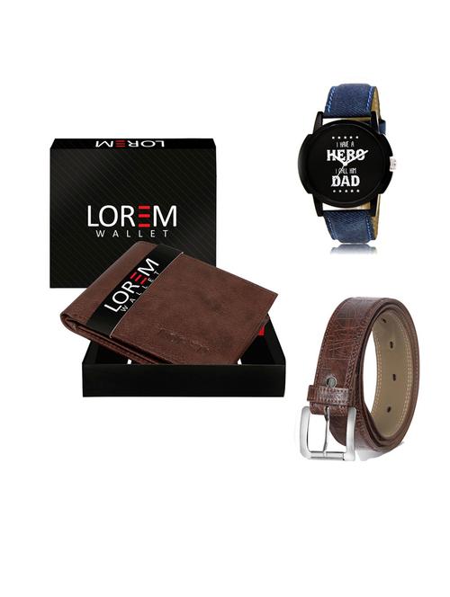 belt, wallet & watch gift combo - 19547383 - Very Small Image - 1