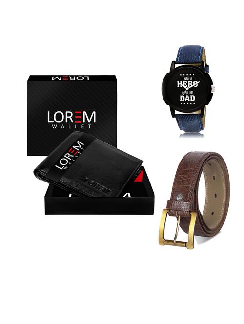 belt, wallet & watch gift combo - 19547400 - Very Small Image - 1