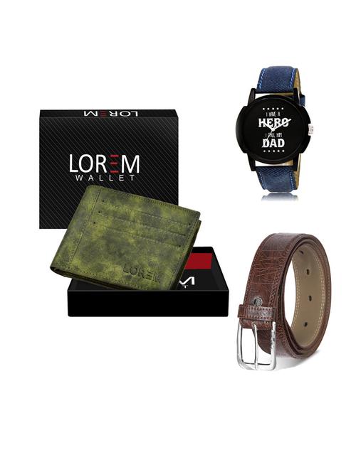 belt, wallet & watch gift combo - 19547416 - Very Small Image - 1