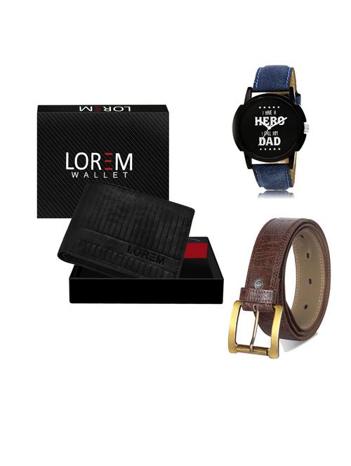 belt, wallet & watch gift combo - 19547496 - Very Small Image - 1