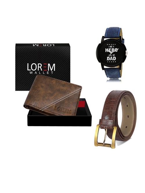 belt, wallet & watch gift combo - 19547502 - Very Small Image - 1