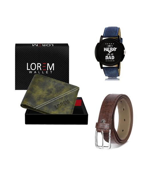 belt, wallet & watch gift combo - 19547518 - Very Small Image - 1