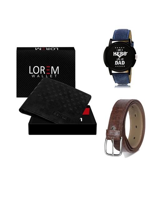 belt, wallet & watch gift combo - 19547547 - Very Small Image - 1