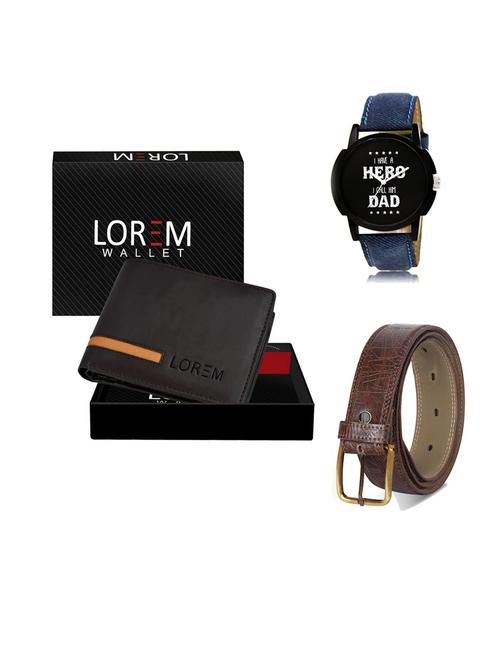 belt, wallet & watch gift combo - 19547570 - Very Small Image - 1