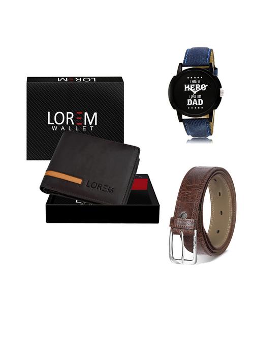 belt, wallet & watch gift combo - 19547572 - Very Small Image - 1