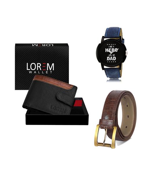 belt, wallet & watch gift combo - 19547580 - Very Small Image - 1