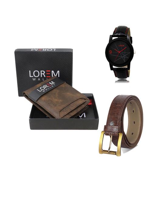 belt, wallet & watch gift combo - 19547610 - Very Small Image - 1