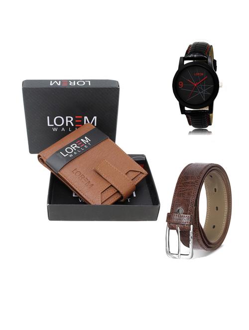 belt, wallet & watch gift combo - 19547644 - Very Small Image - 1