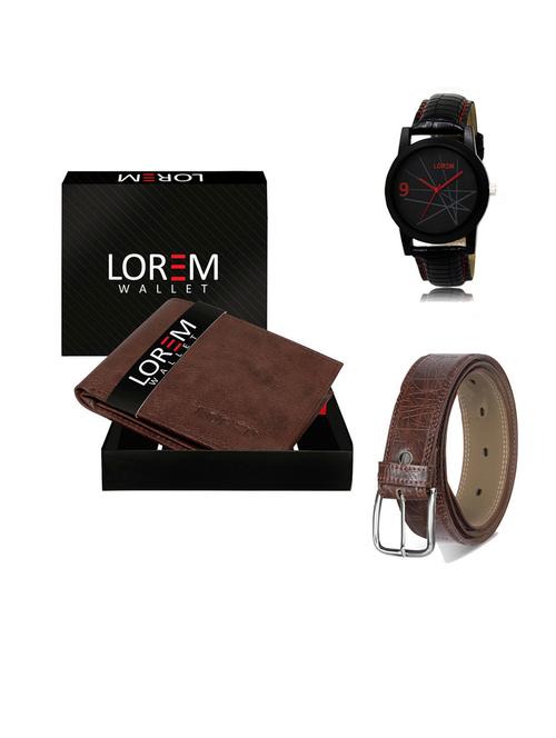 belt, wallet & watch gift combo - 19547655 - Very Small Image - 1