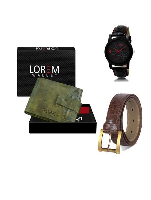belt, wallet & watch gift combo - 19547712 - Very Small Image - 1
