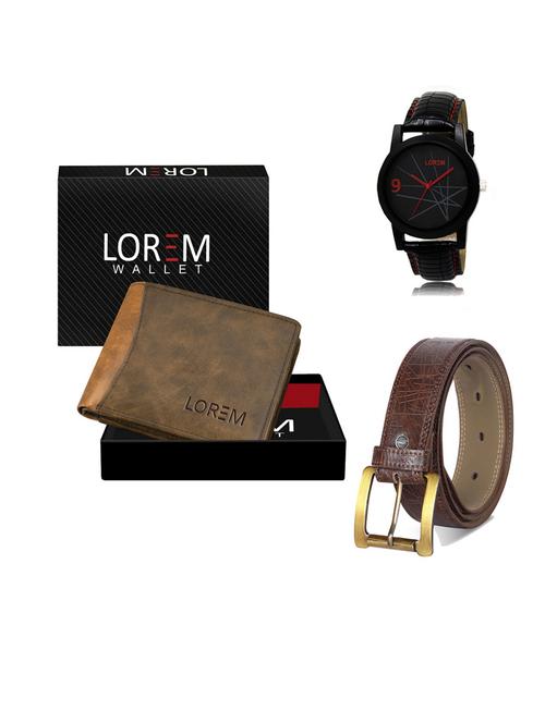 belt, wallet & watch gift combo - 19547736 - Very Small Image - 1