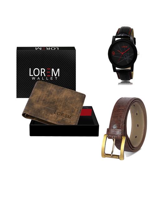belt, wallet & watch gift combo - 19547748 - Very Small Image - 1