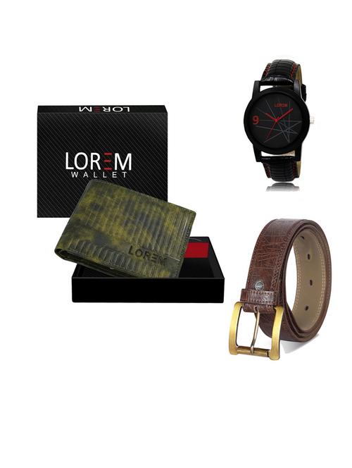 belt, wallet & watch gift combo - 19547760 - Very Small Image - 1