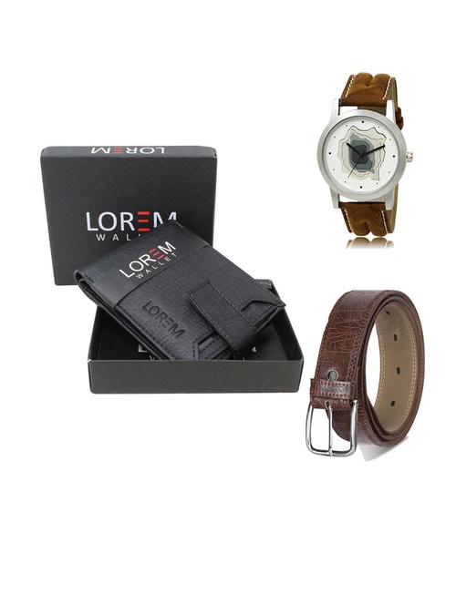 belt, wallet & watch gift combo - 19547901 - Very Small Image - 1