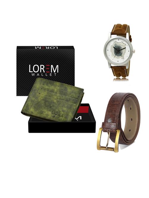 belt, wallet & watch gift combo - 19547952 - Very Small Image - 1