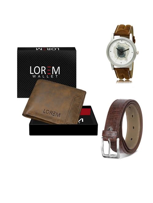belt, wallet & watch gift combo - 19547999 - Very Small Image - 1