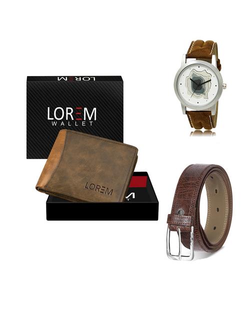 belt, wallet & watch gift combo - 19548010 - Very Small Image - 1