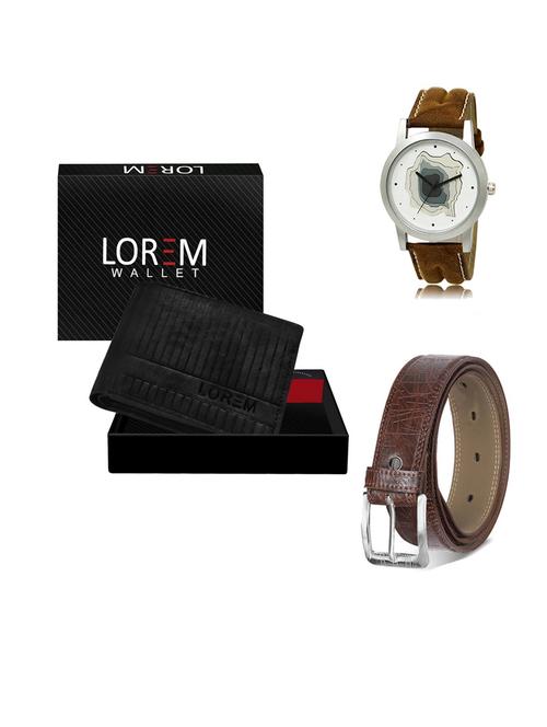 belt, wallet & watch gift combo - 19548041 - Very Small Image - 1