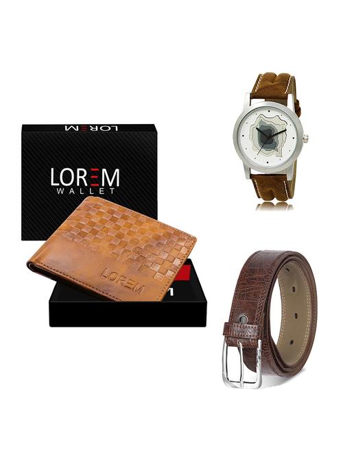 belt, wallet & watch gift combo - 19548076 - Very Small Image - 1