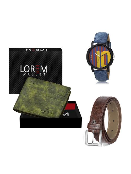 belt, wallet & watch gift combo - 19548223 - Very Small Image - 1