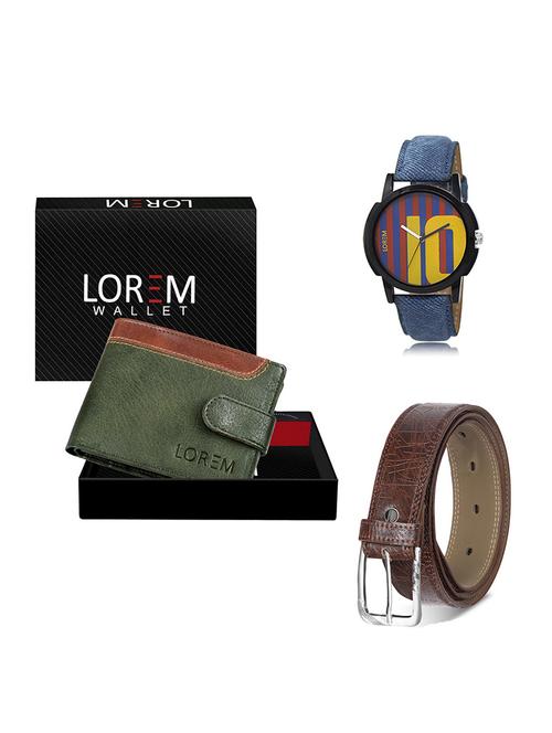 belt, wallet & watch gift combo - 19548400 - Very Small Image - 1