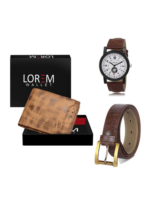 belt, wallet & watch gift combo - 19548516 - Very Small Image - 1