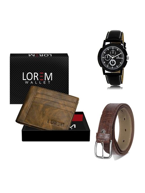 belt, wallet & watch gift combo - 19548777 - Very Small Image - 1