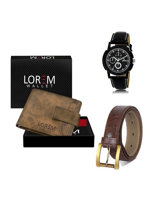 belt, wallet & watch gift combo - 19548798 - Very Small Image - 1