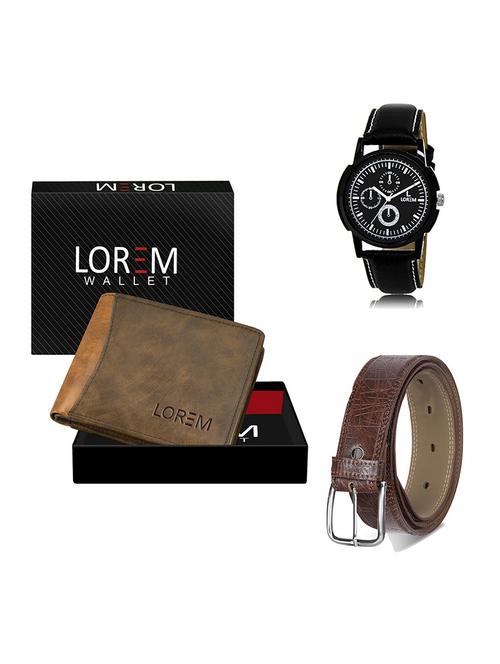 belt, wallet & watch gift combo - 19548819 - Very Small Image - 1