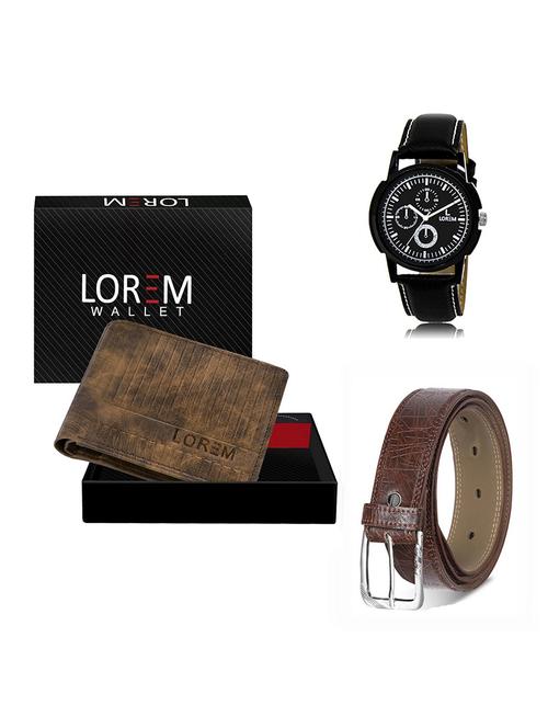 belt, wallet & watch gift combo - 19548832 - Very Small Image - 1