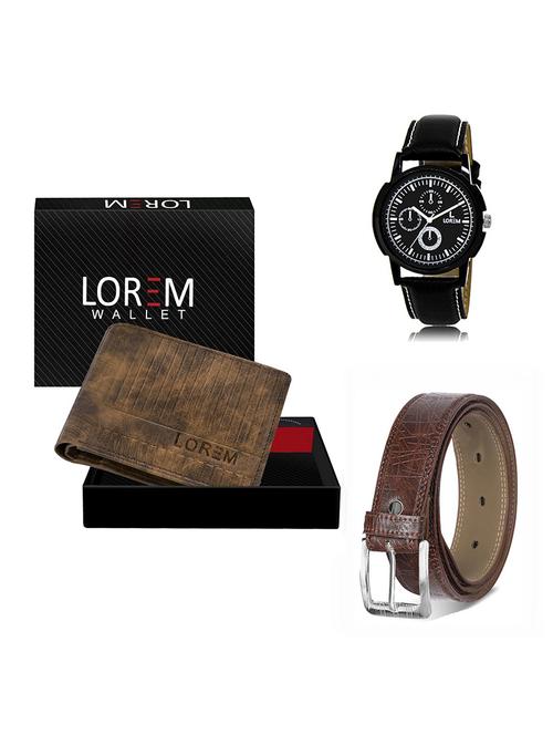 belt, wallet & watch gift combo - 19548833 - Very Small Image - 1