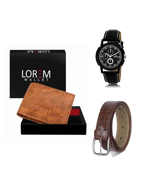 belt, wallet & watch gift combo - 19548837 - Very Small Image - 1